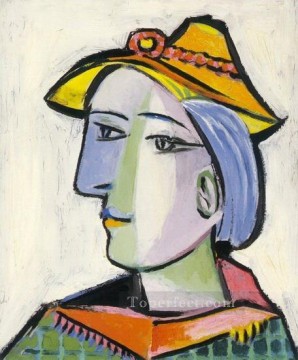 Marie Therese Walter with a hat 1936 cubism Pablo Picasso Oil Paintings